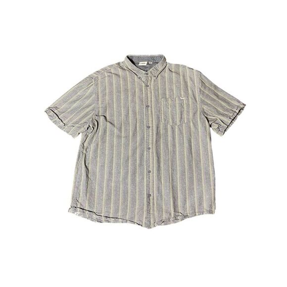 Vans Men's XXL Striped Short Sleeve Button-Up Shirt Multicolor Casual - Picture 1 of 4